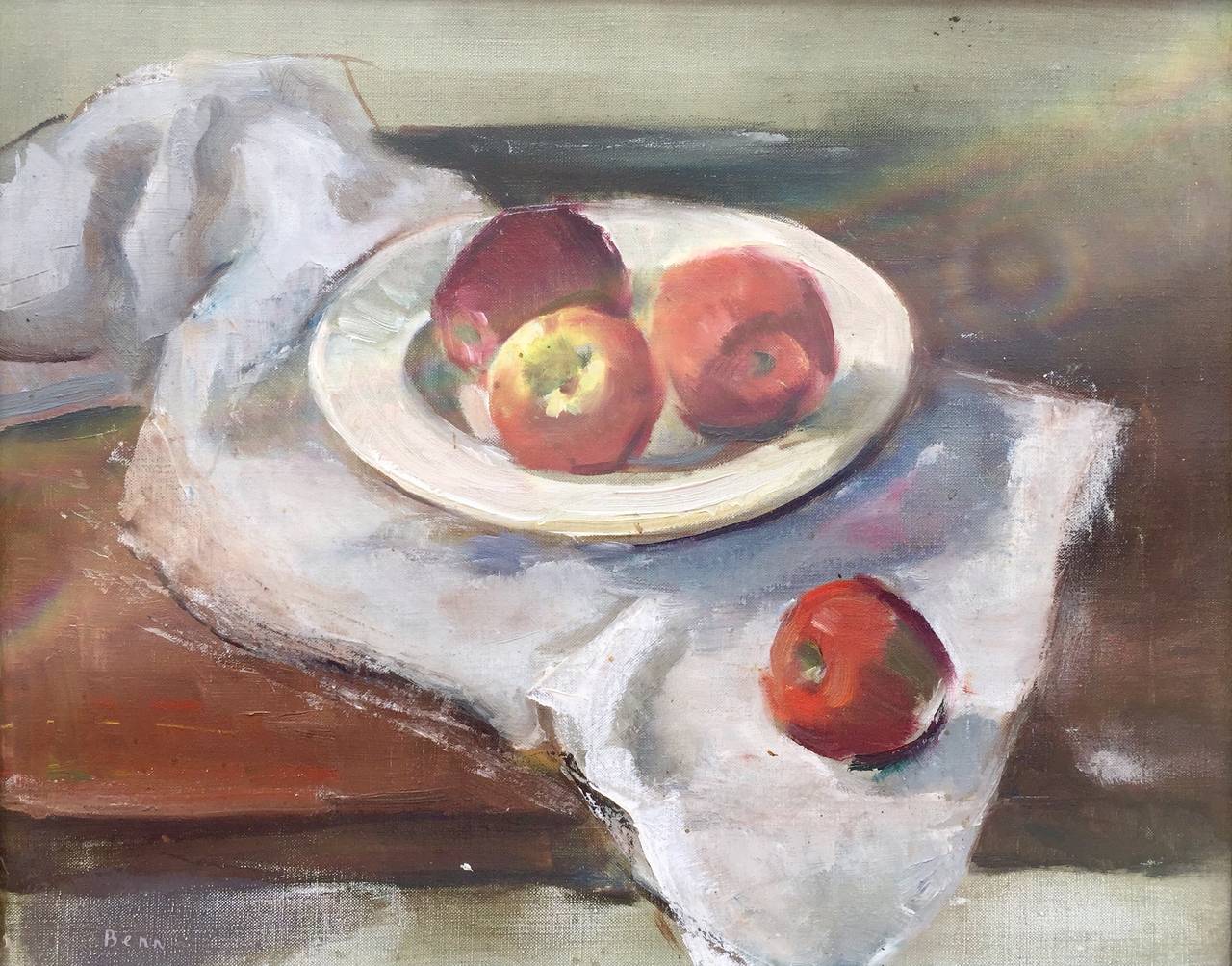 Ben Benn Still-Life Painting - "Sill Life with Apples"