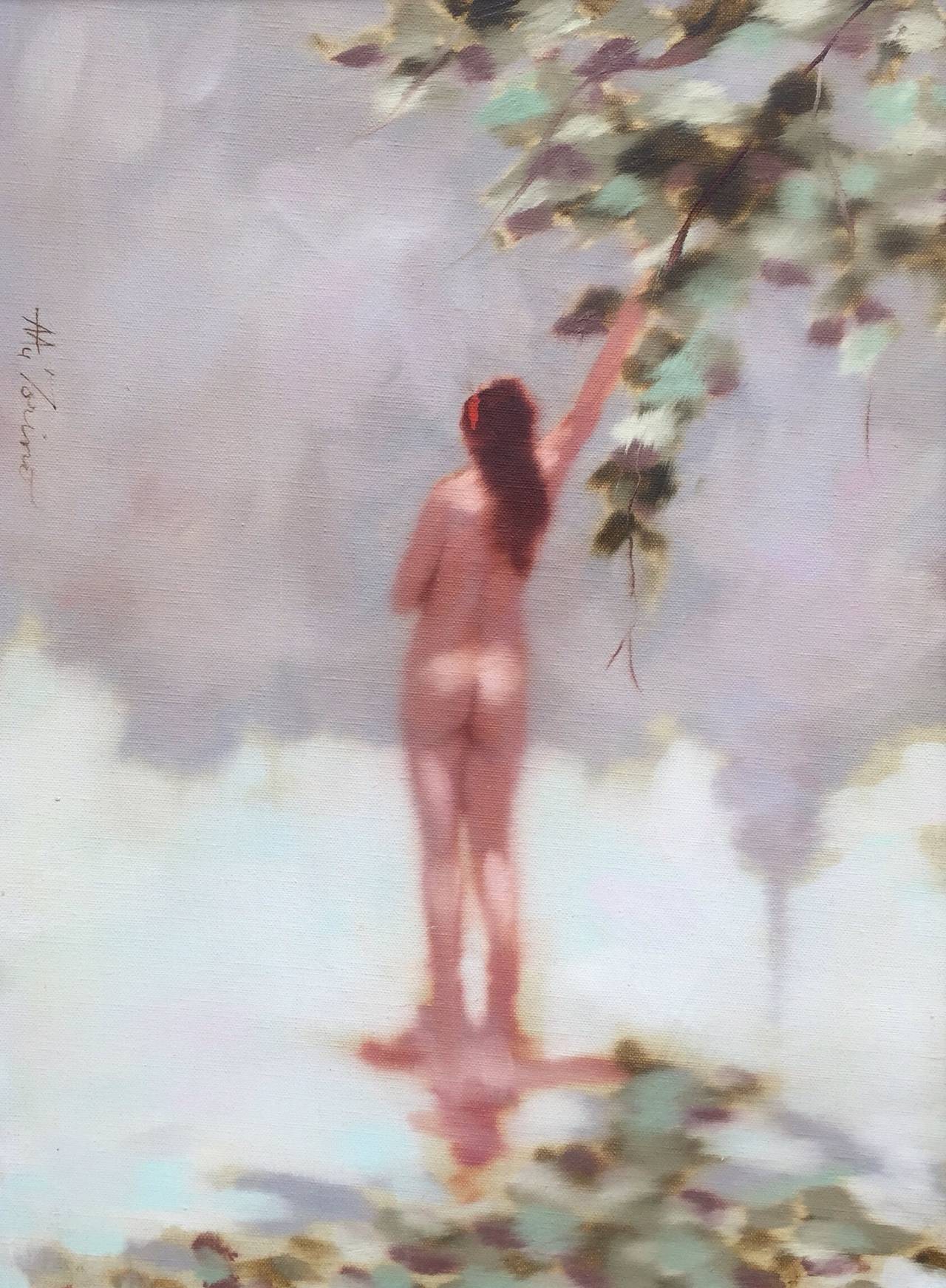 A. M. Torino Figurative Painting - "Nude in Landscape"