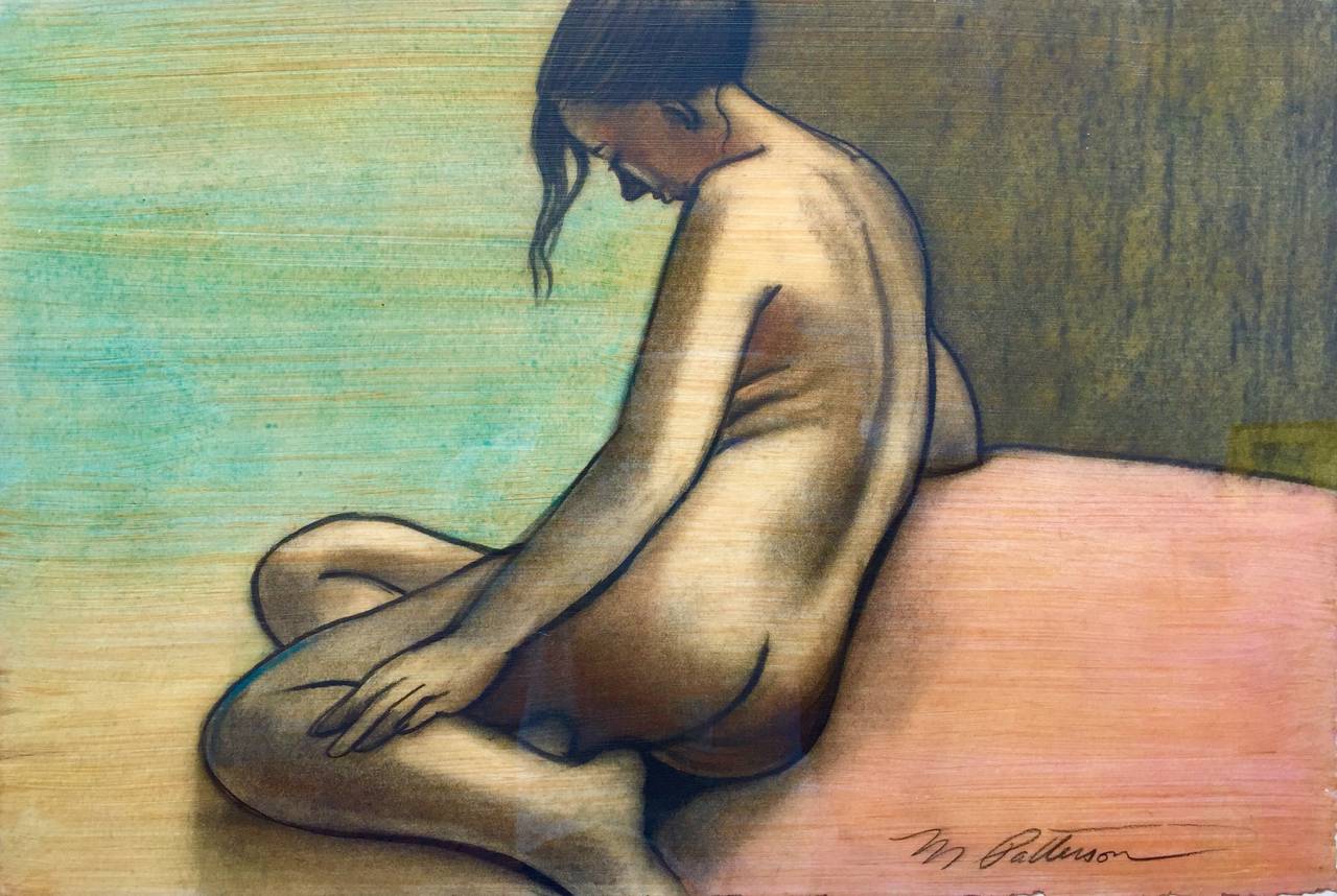 "Reclining Nude" - Mixed Media Art by Michael Patterson