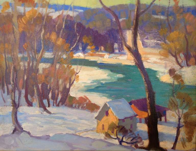 Fern Isabel Coppedge Landscape Painting – Mill Creek