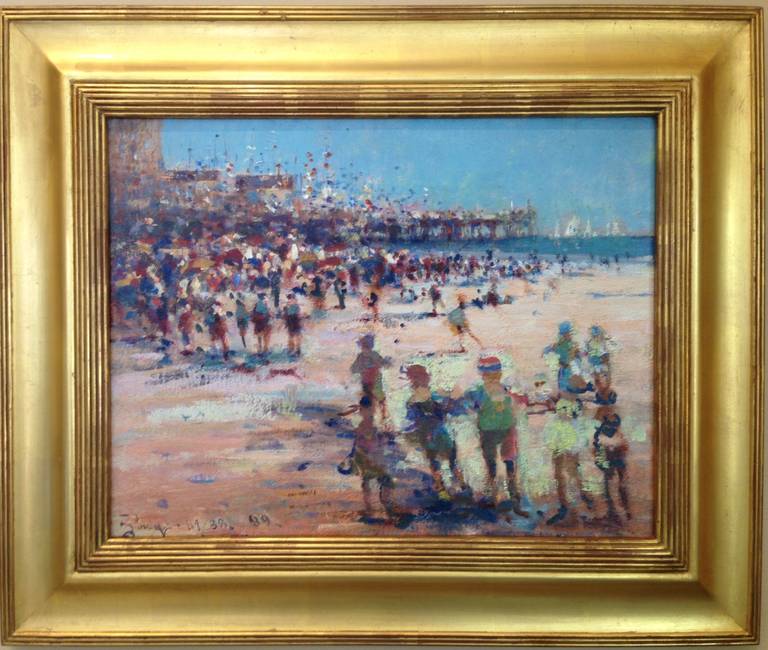 Donald Roy Purdy Landscape Painting - "Regatta in Newport"
