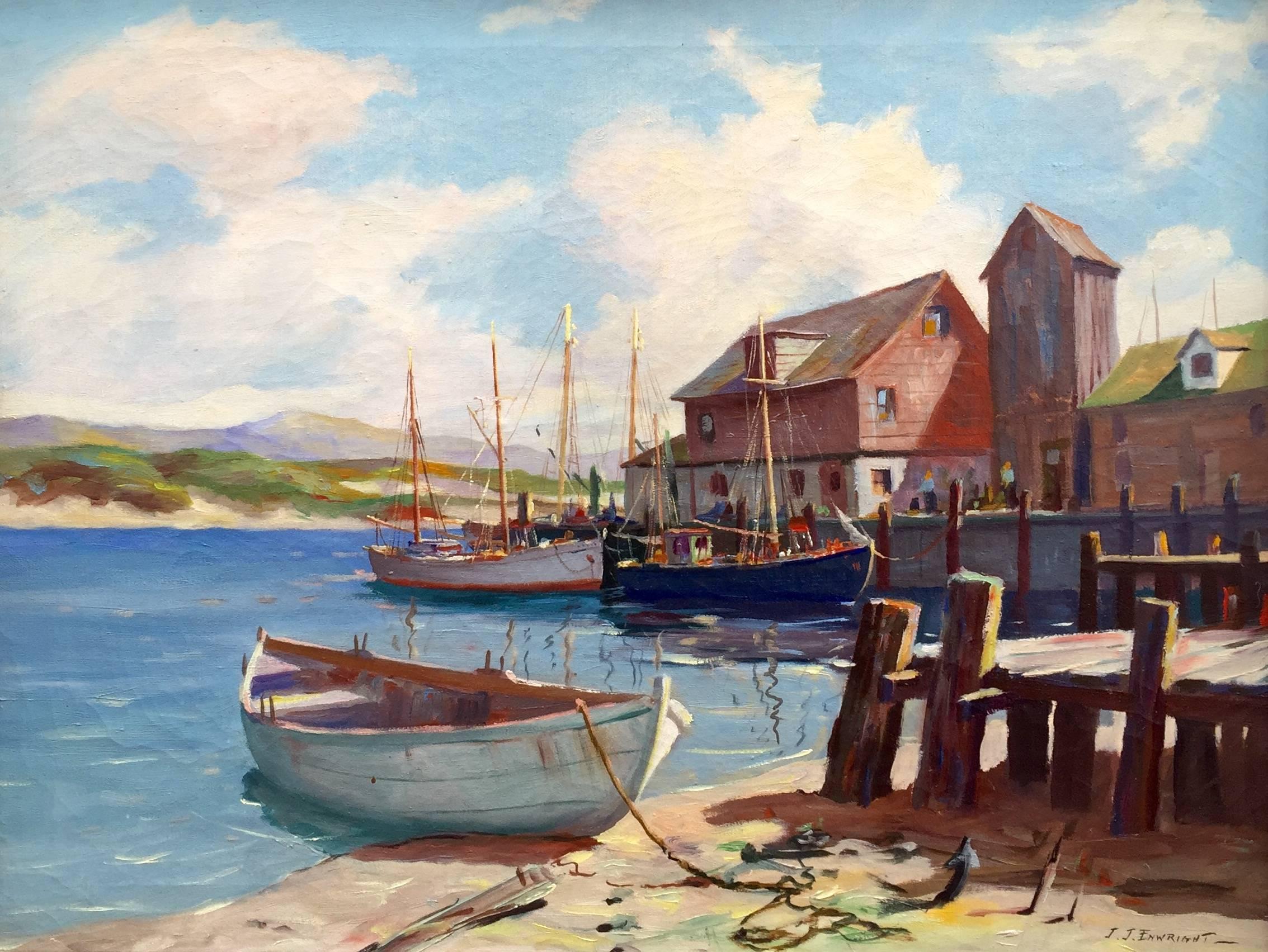 C. Hjalmar Amundsen Landscape Painting - "Cape Anne Harbor"