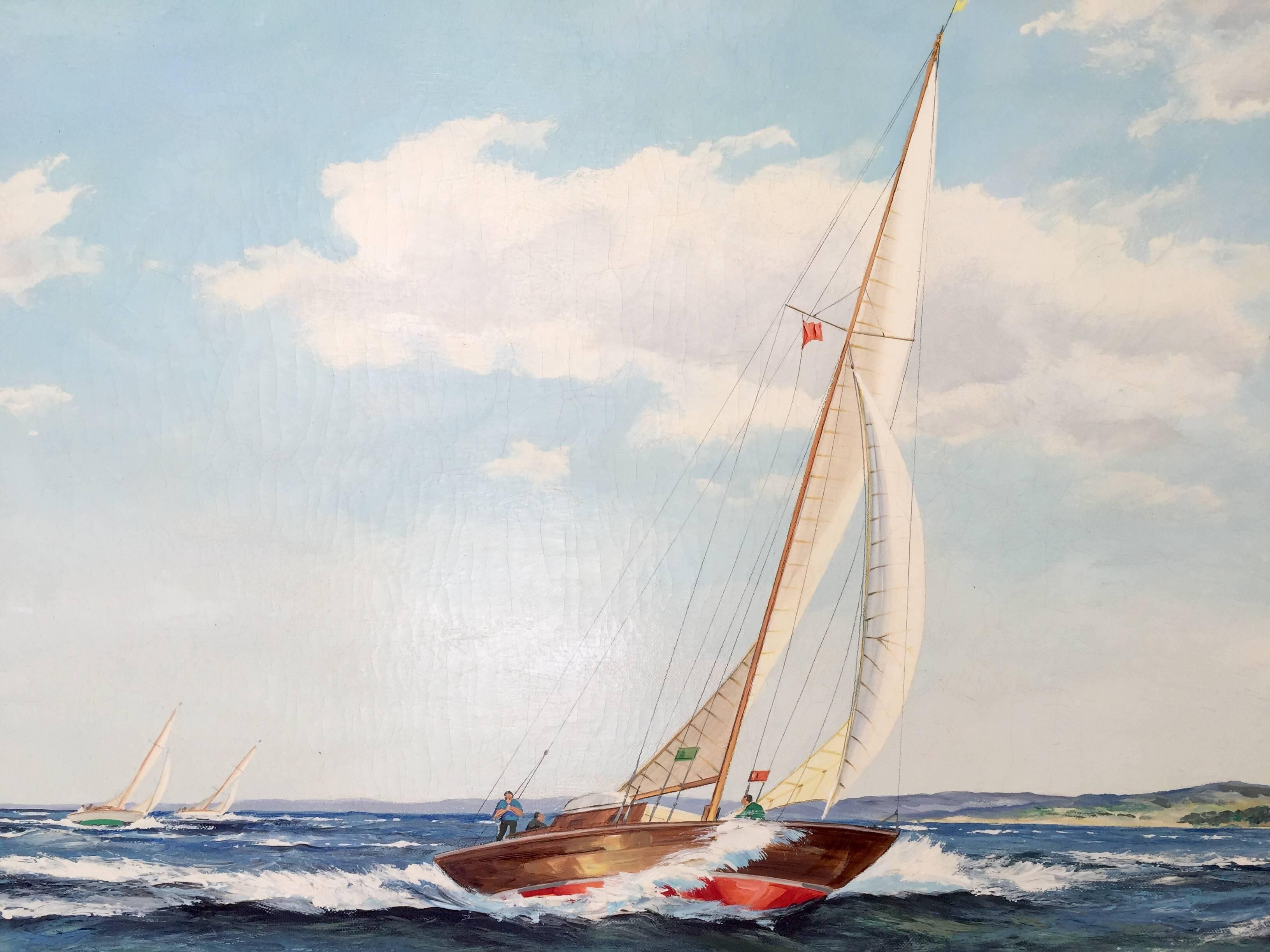 „Sailing““ (Realismus), Painting, von M.G. Friedrich