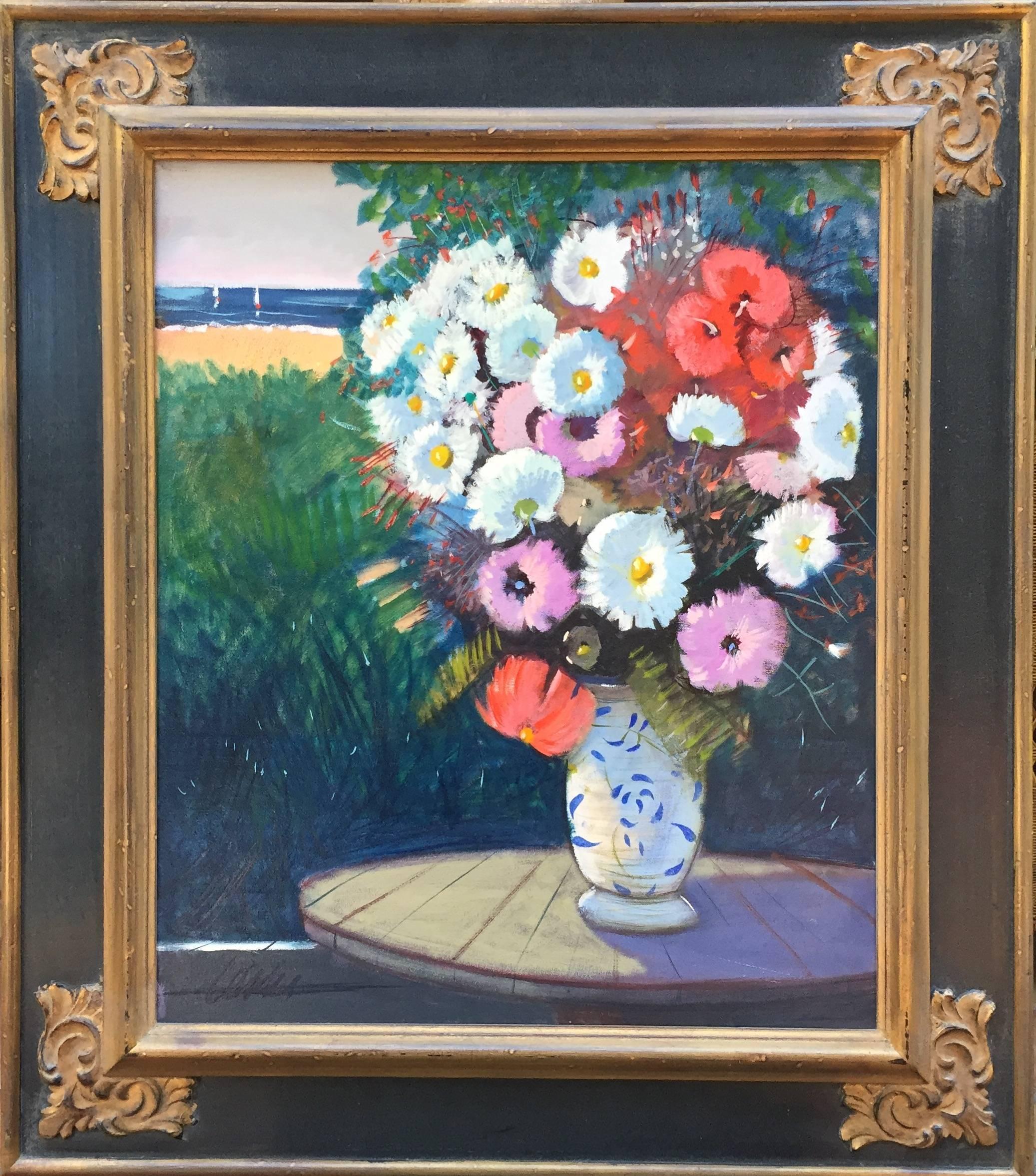 „Fleurs sur la Plage“ (Post-Impressionismus), Painting, von Charles Levier