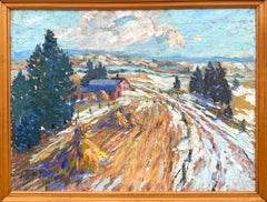 „Heuhaufen bei winterlicher Schneeschmelze“