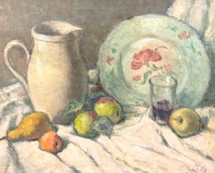 “Still Life with Pitcher, Plate and Fruit”