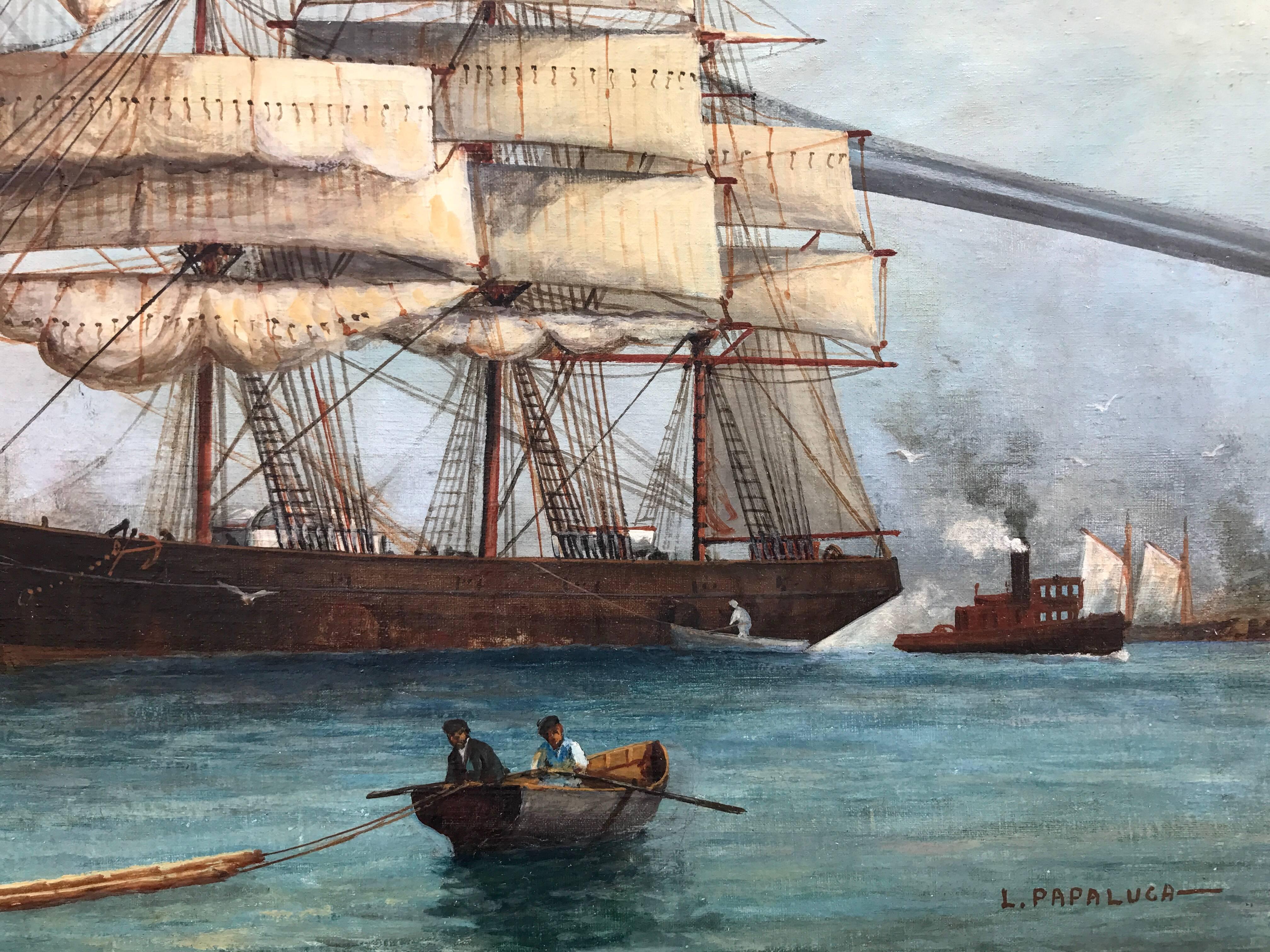 ship bridge painting