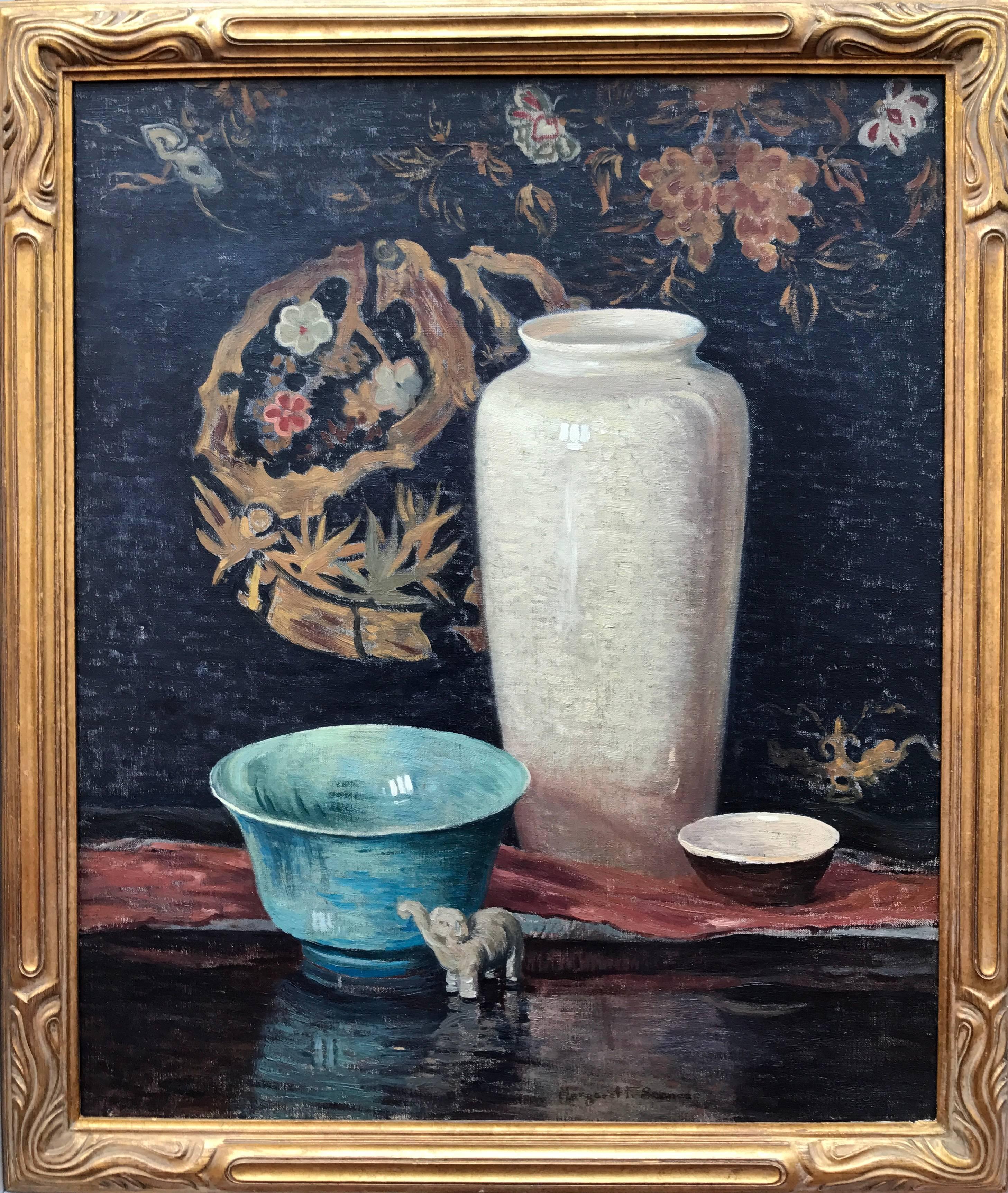 « Vase blanc » - Painting de Margaret Fulton Spencer