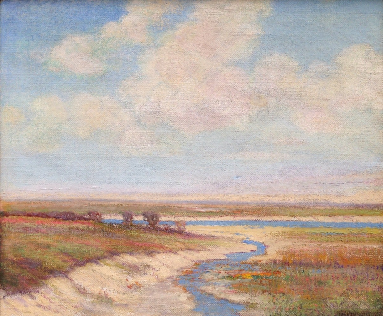 Louis H. Richardson Landscape Painting - "Long View"
