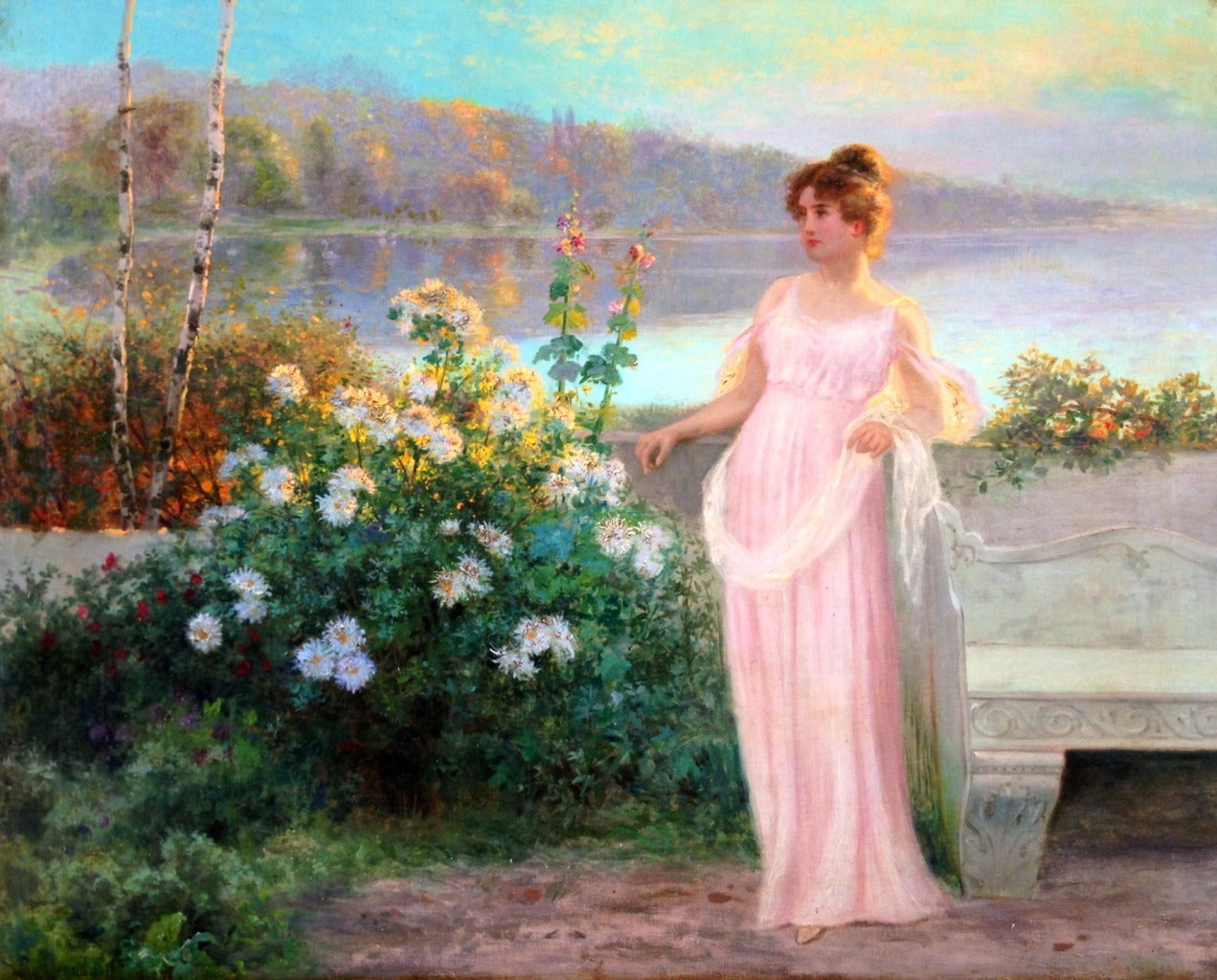 Jean Beauduin Figurative Painting - “Lady of the Lake”