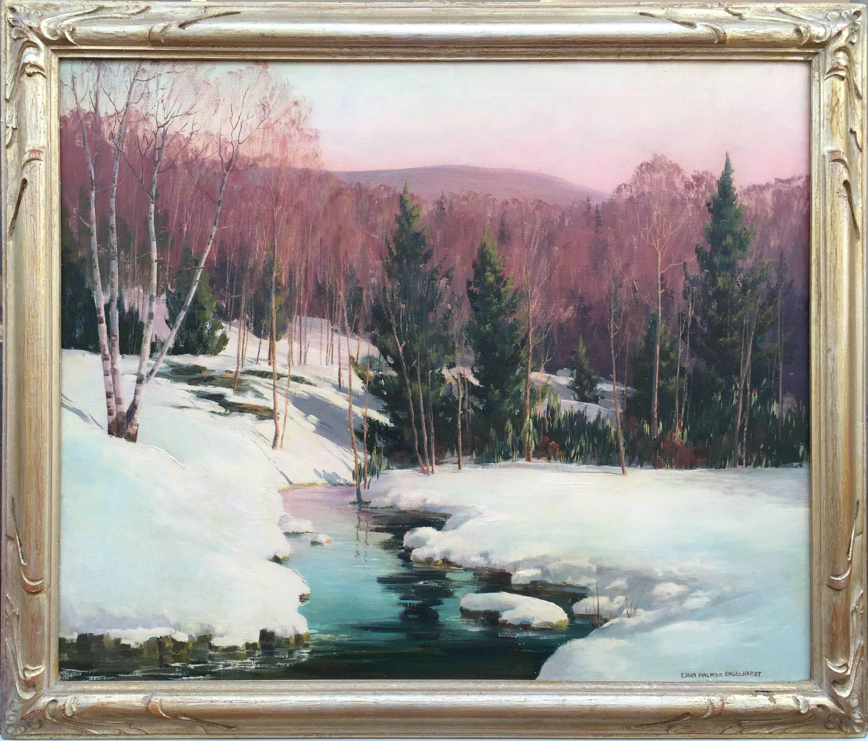 Edna Palmer Engelhardt Landscape Painting - "Eventide in the Poconos"