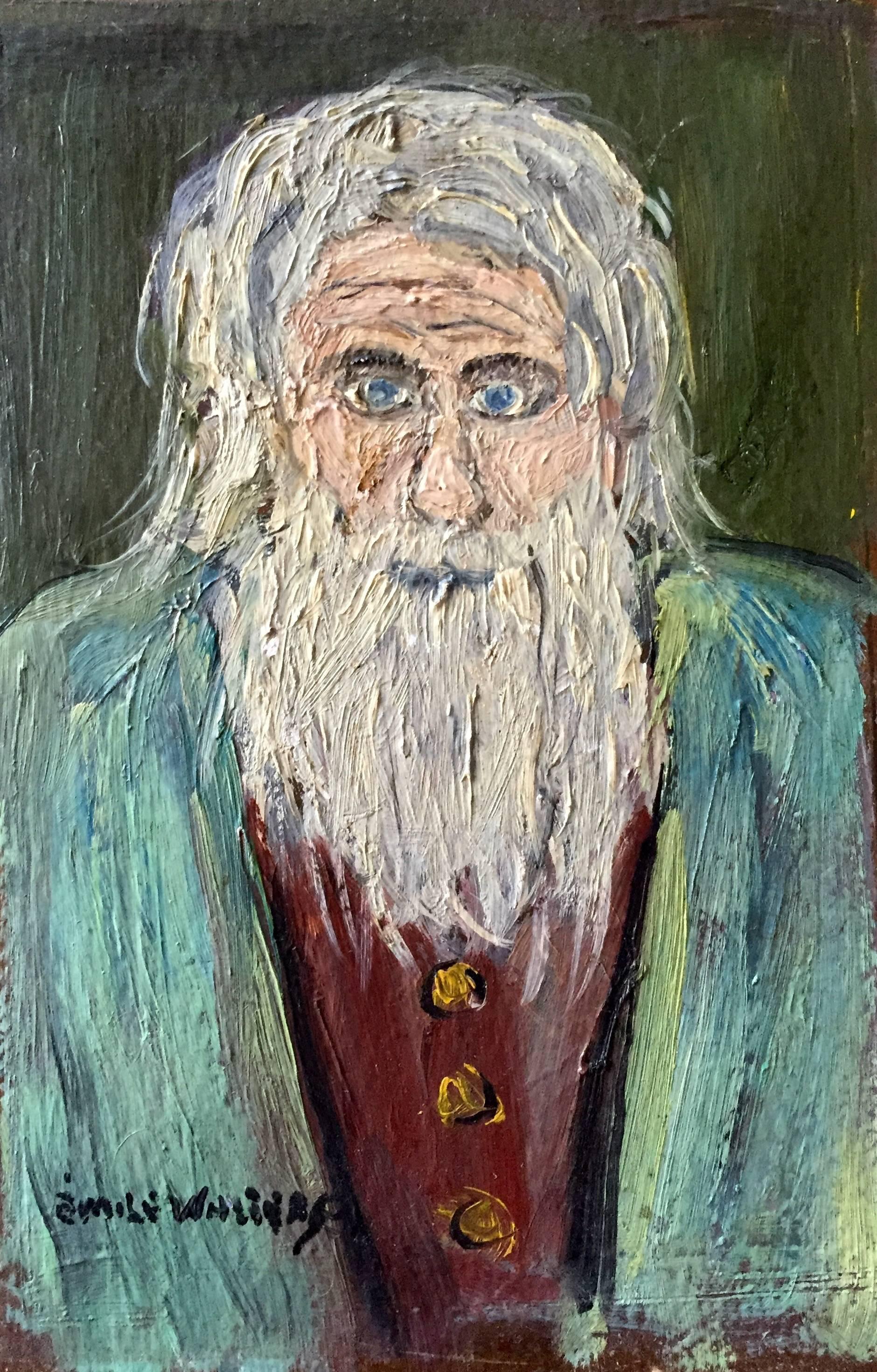 Emile Walters Figurative Painting - "Old Man of Iceland"