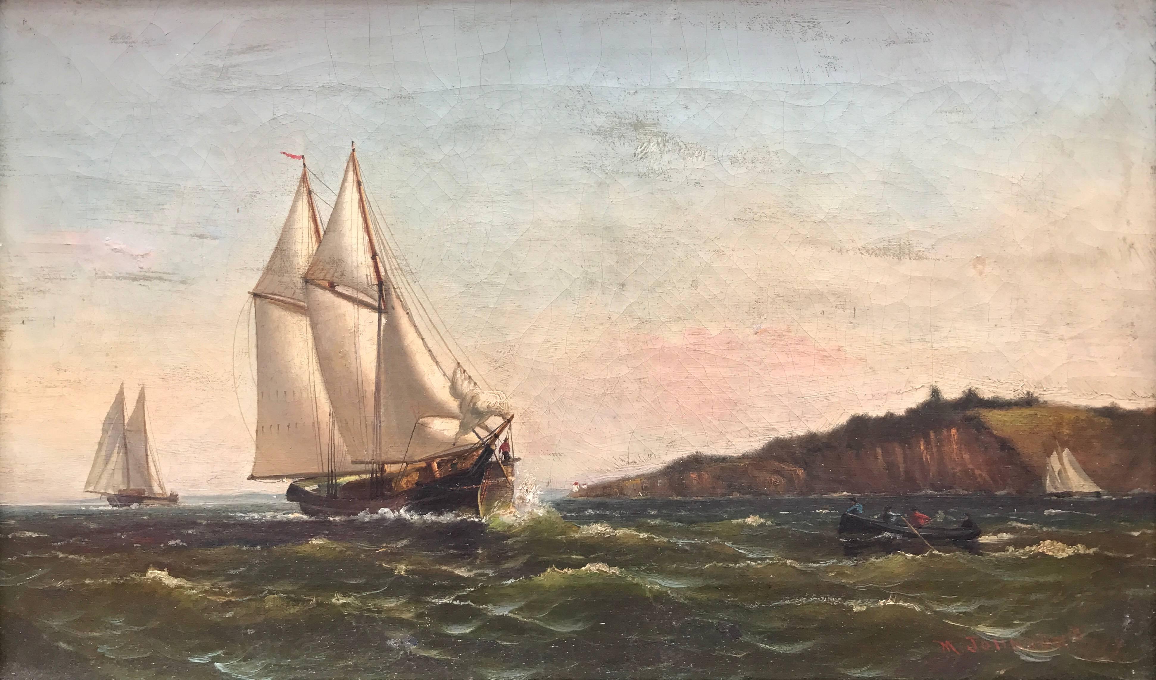 Marshall Johnson Jr. Landscape Painting - "Race Around Staten Island"
