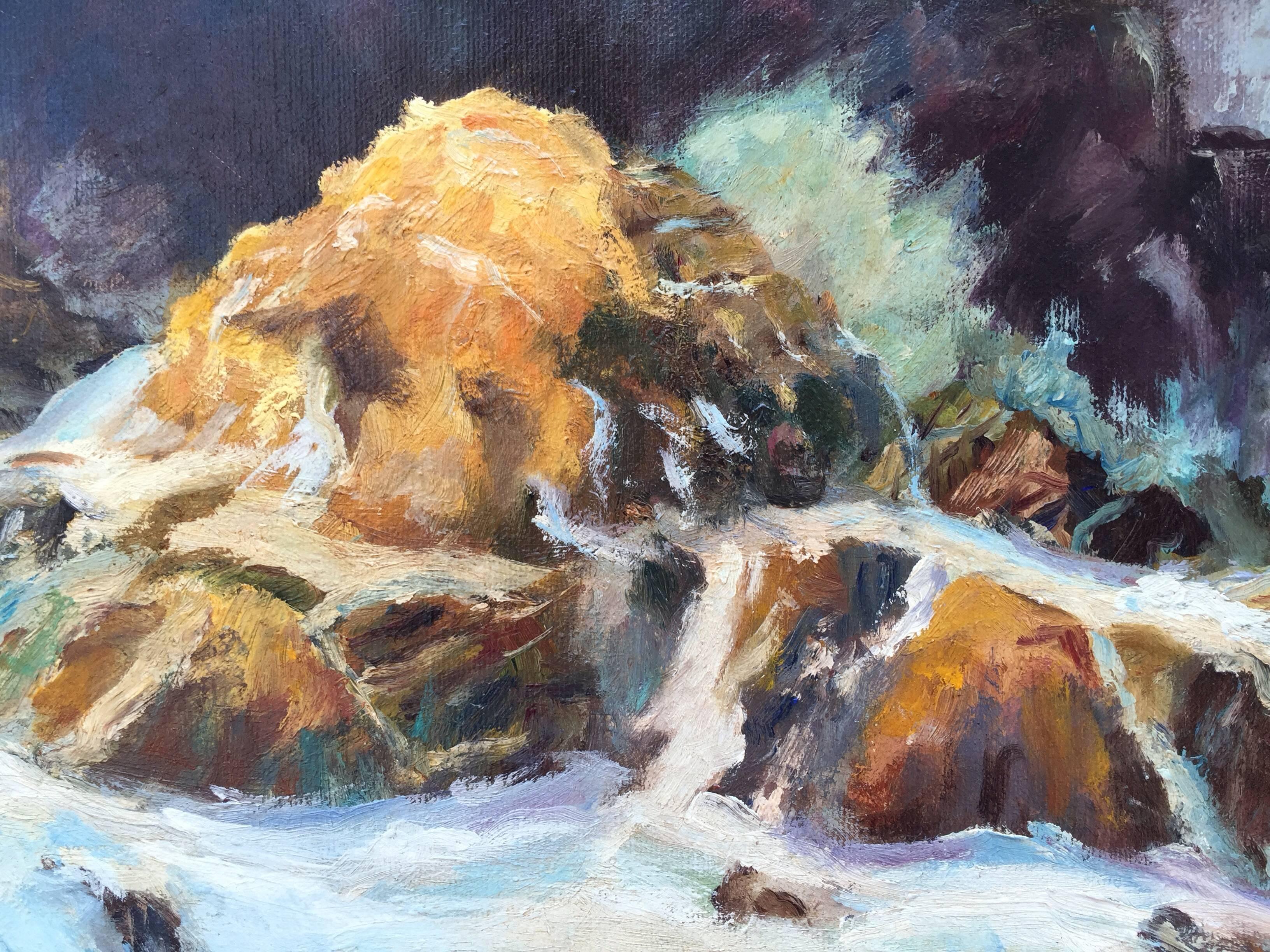„“Schüttelnder Sturm“ – Painting von Unknown
