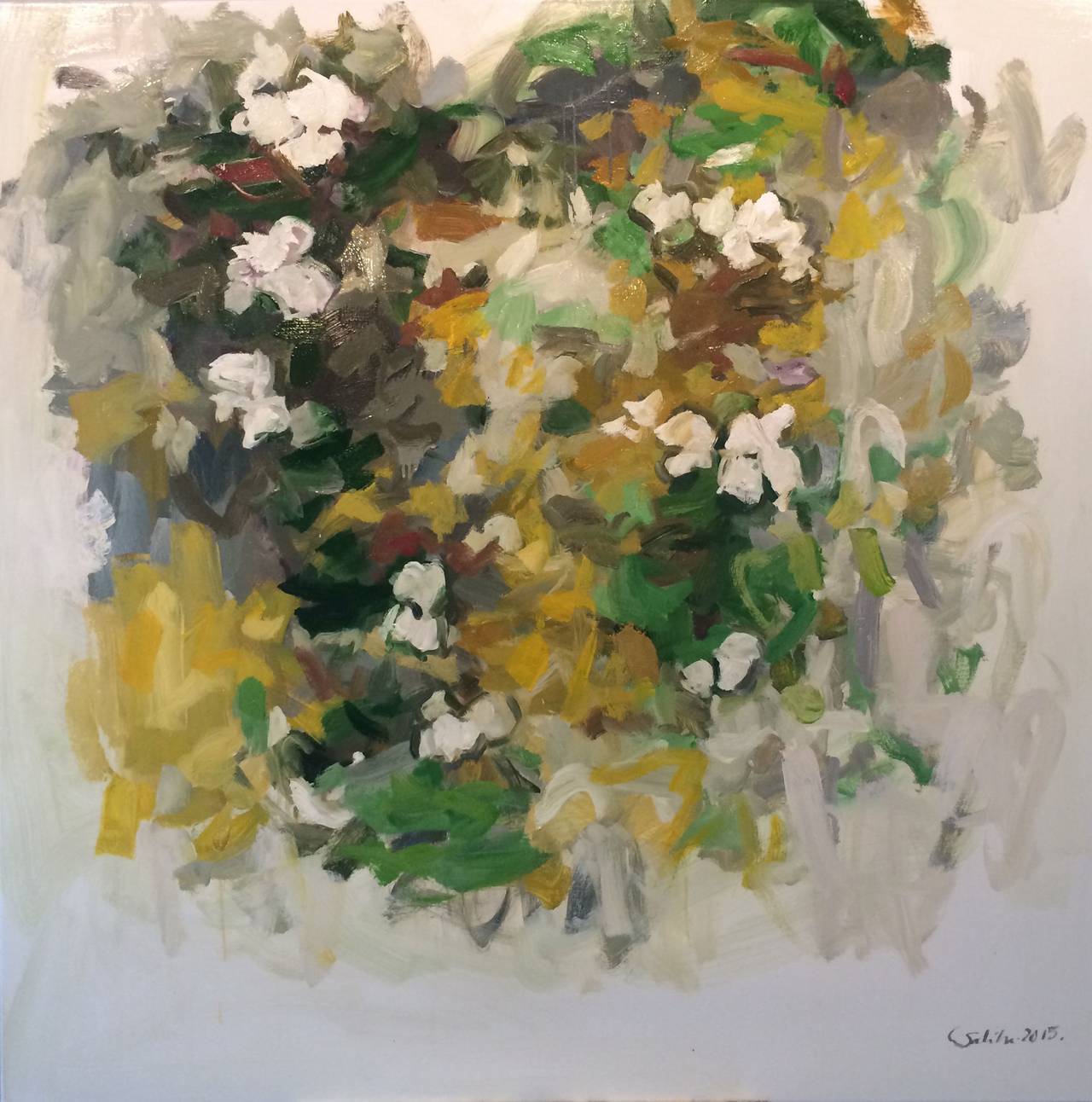 Saliha Staib Landscape Painting - Heart Of Cotton