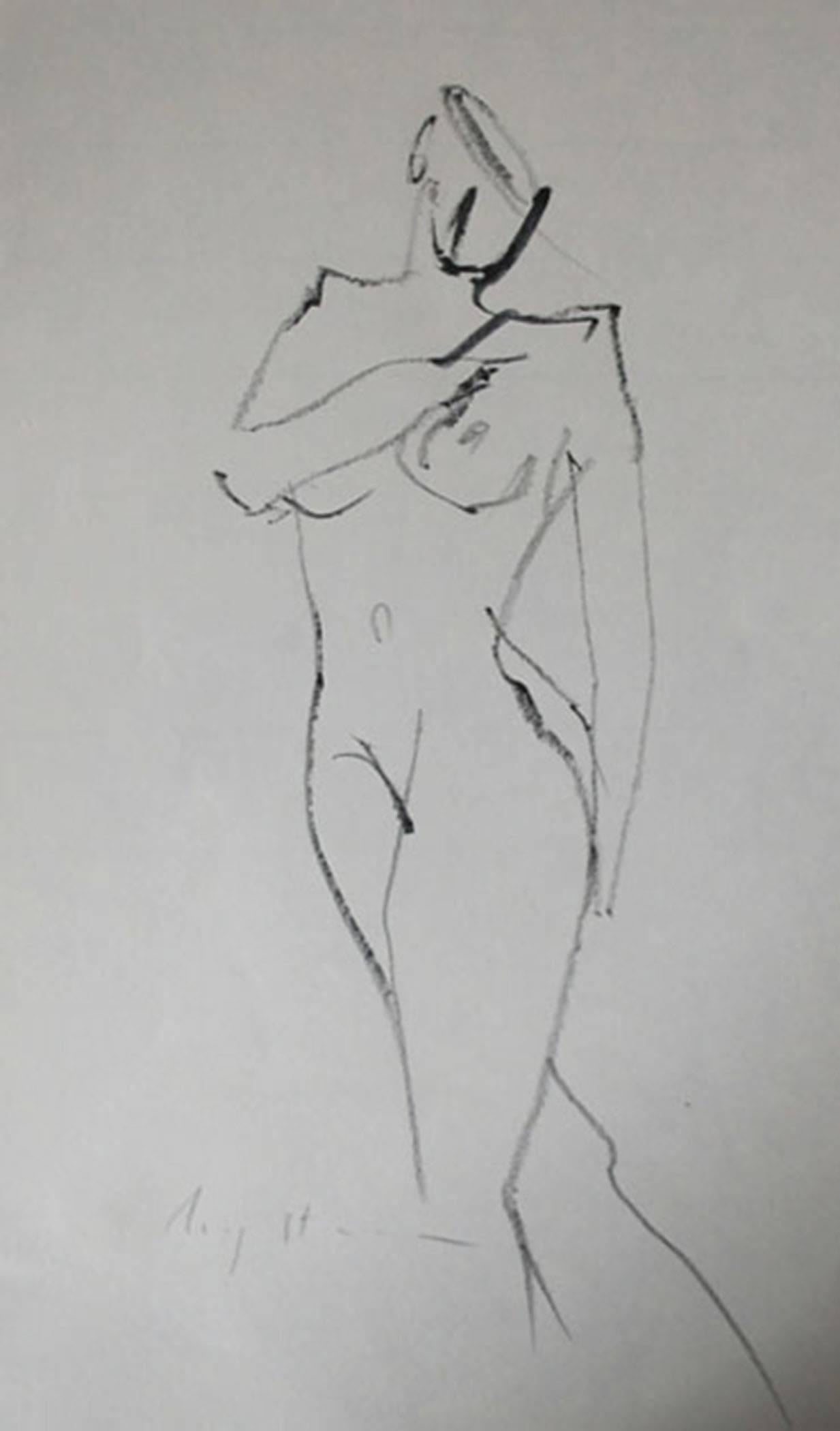 Kate Long Stevenson Nude Painting - Untitled Nude