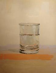 Water Glass on Orange table