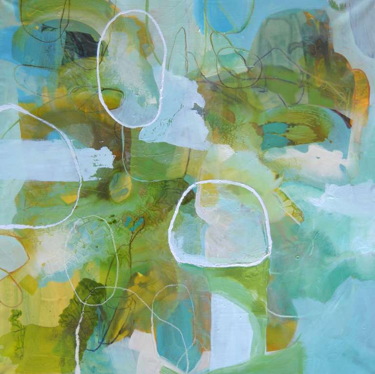 Liz Barber Abstract Painting - Quiet Water II
