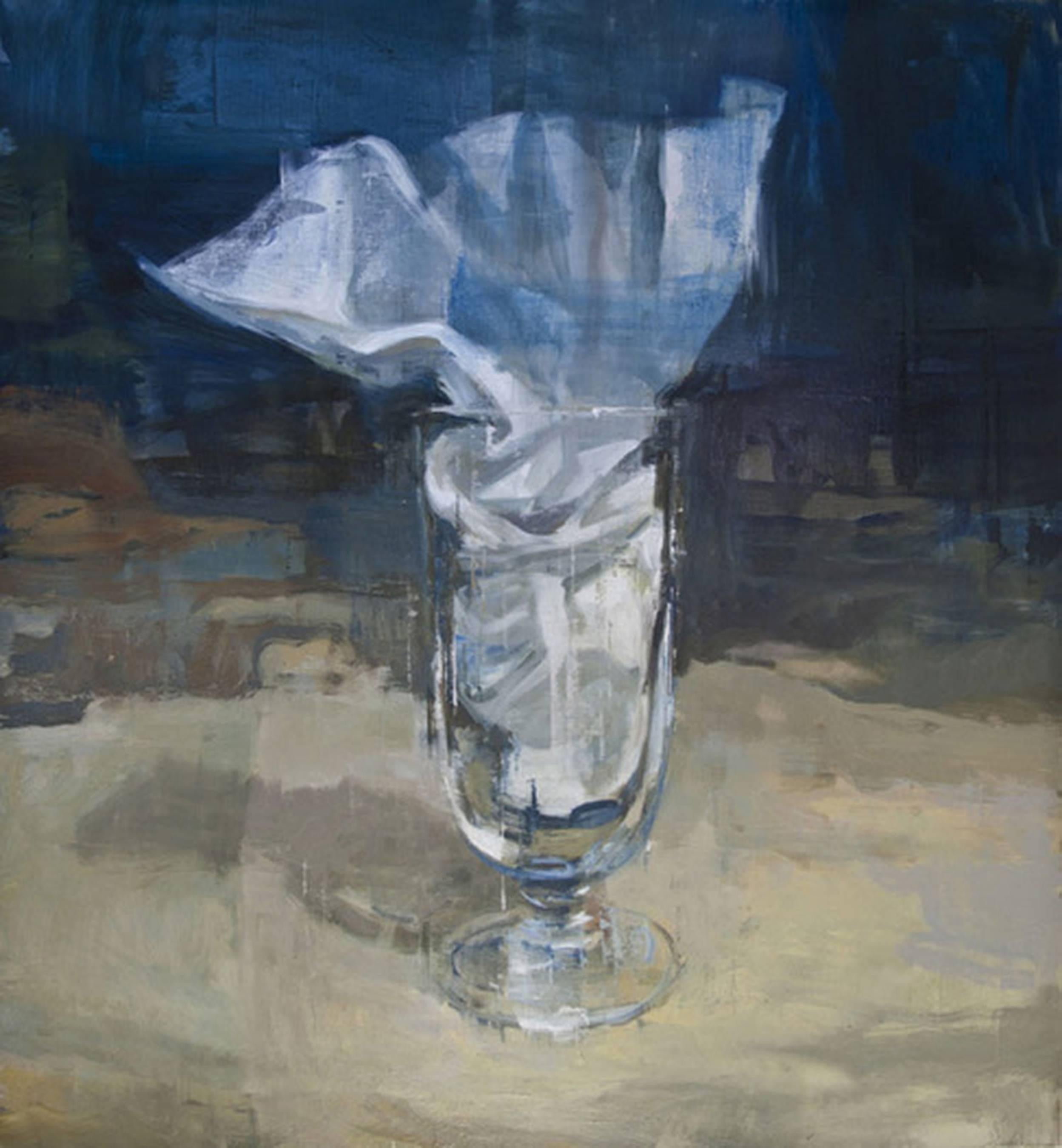 Joseph Adolphe Still-Life Painting - Glass Elegy No. 7