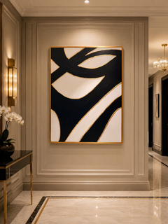 SASHIRY - Golden Serenity - Abstract Painting with Gold Leaf