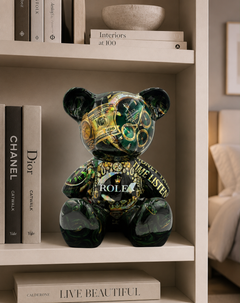 ARTNAOR - 35cm Rolex Tribute Sculpture, Signed Collage Teddy