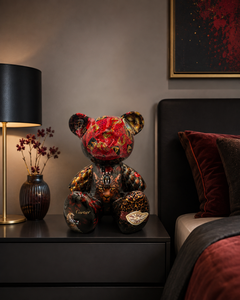 ARTNAOR - Escultura «Cartier Tribute» de 35 cm, «Teddy» de collage firmado