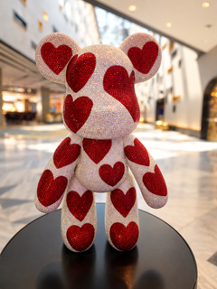 J BURGO - I Love You, Rhinestone Crystals Sculpture