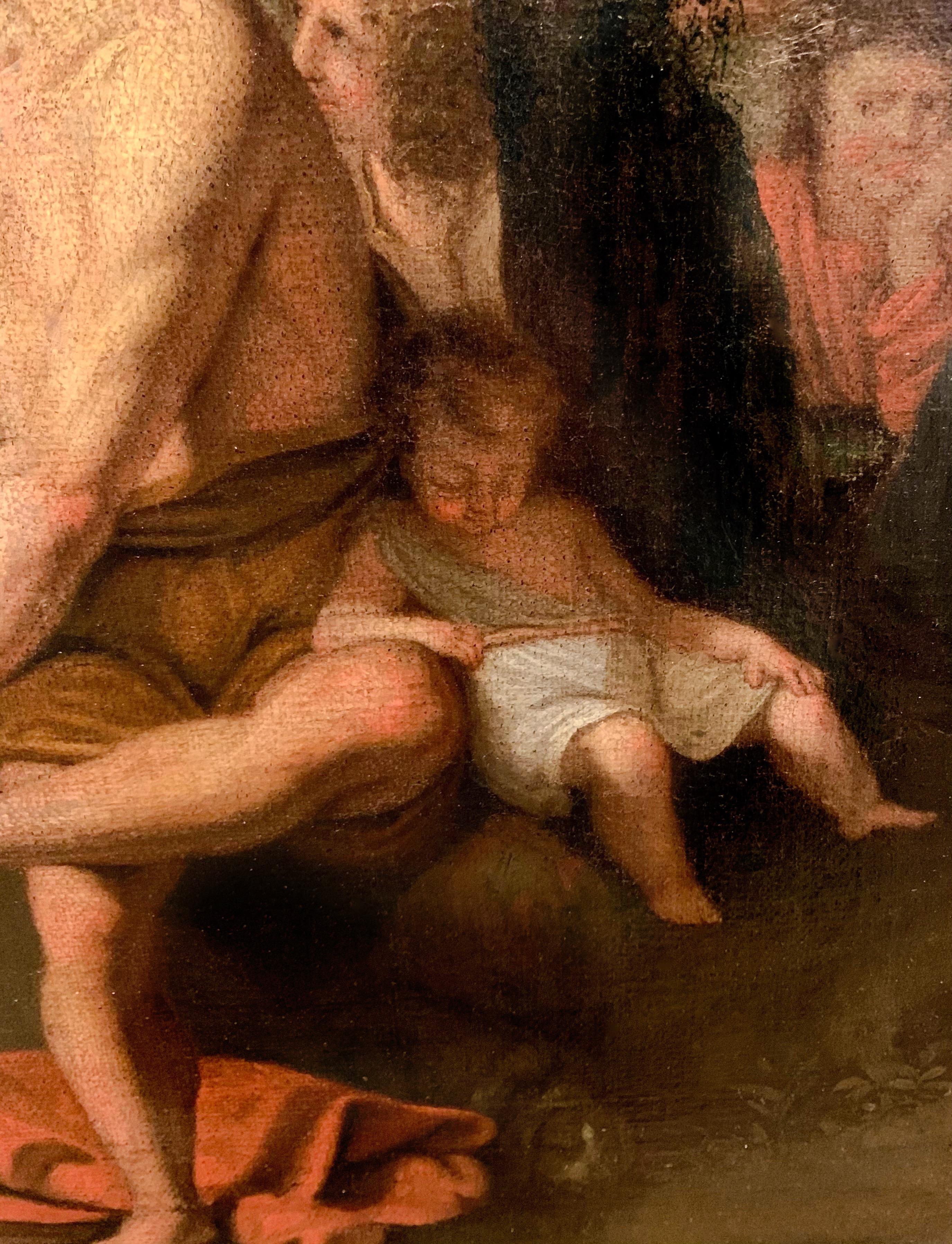 18th century neoclassic painting; The preaching of St John the Baptist.

The present painting is a wonderful example of Neo-Classical painting and magnificently depicts St. John the Baptist preaching in the desert area of Judea. The gaze of the