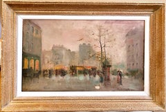 19th century French impressionistic Parisian cityscape
