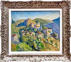 French Impressionist painting - Ecole de Paris - Provence landscape Countryside