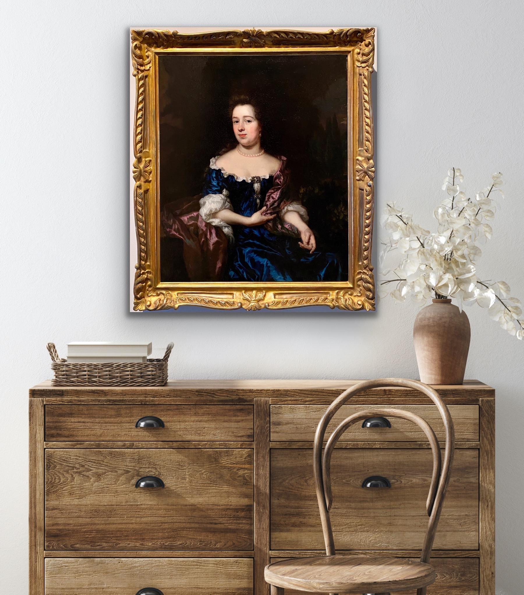 17th century Dutch old master portrait of a noble lady ca. 1680 3