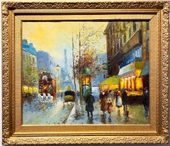 19th century style French impressionist cityscape of Paris - Galien Laloue