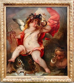 17th century old master painting, The young Neptune - Jordaens