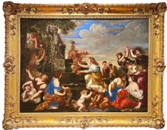 Huge 17th century old master - The feast of Bacchus - celebration Poussin