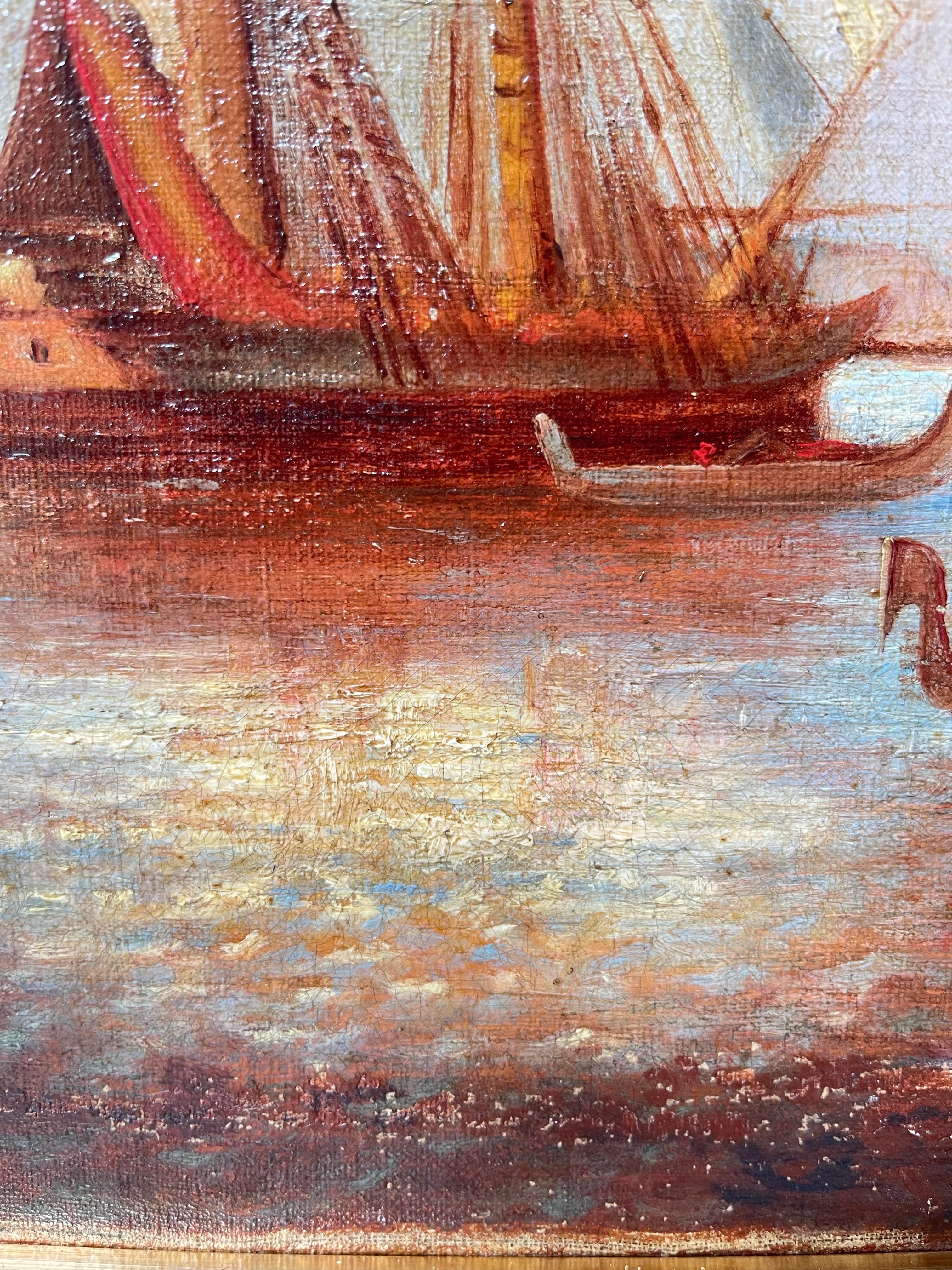 Quadro romantico francese del XIX secolo - Veduta di Venezia - Ziem San Marco in vendita 1