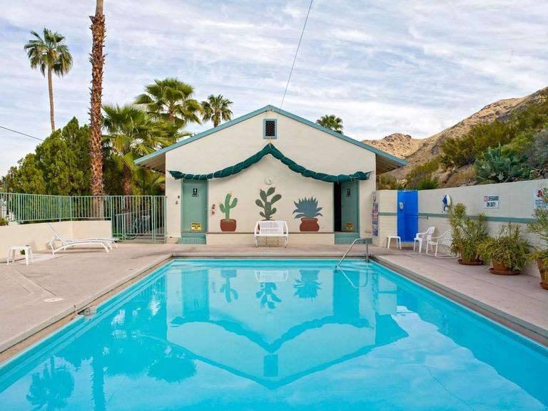 Palm Springs 57 Rancho Mirage Mobile Home Park Pool - Photograph by Jeffrey Milstein