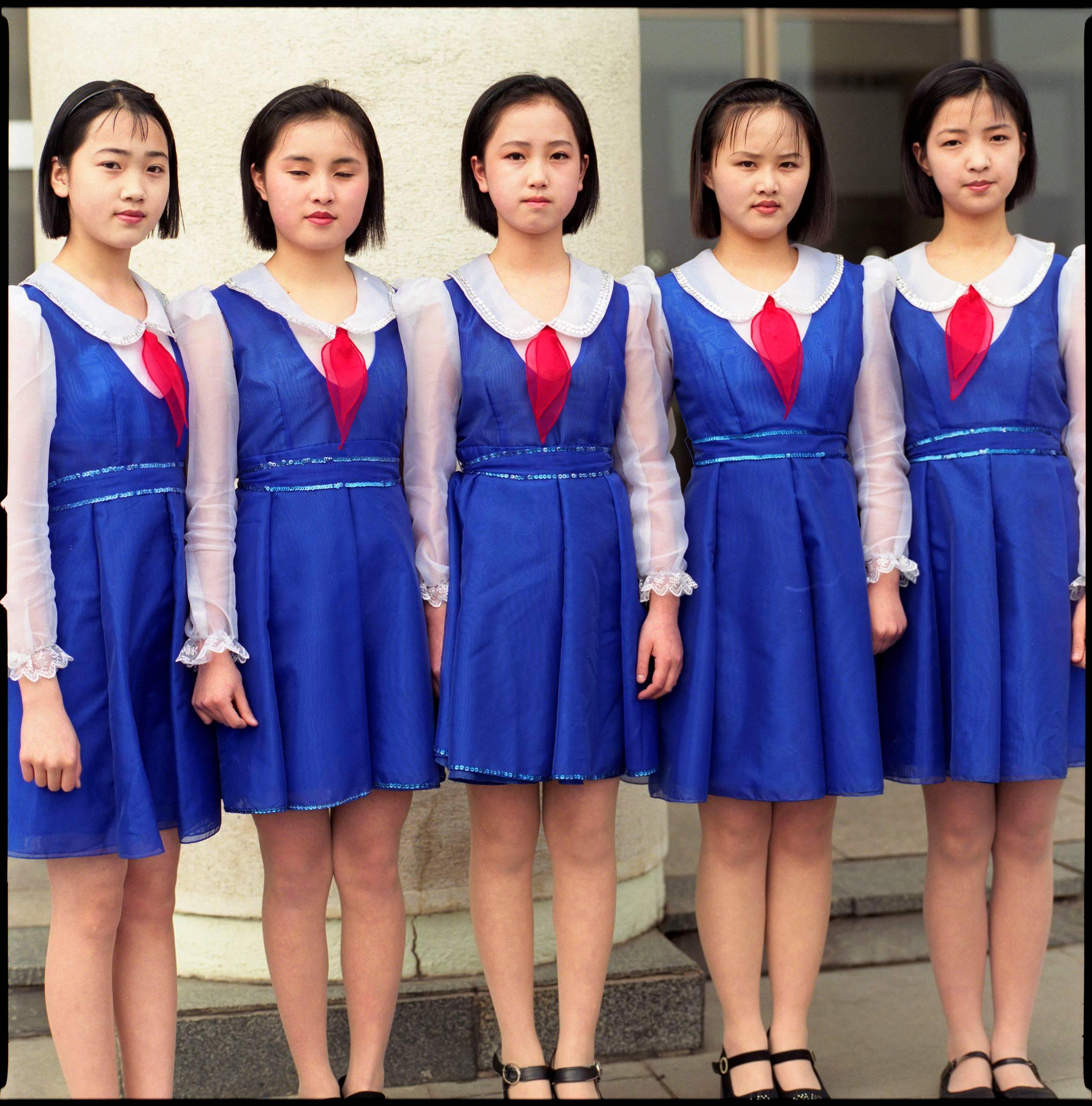 Hiroshi Watanabe Color Photograph - Musicians, Pyongyang Schoolchildren's Palace, N. Korea