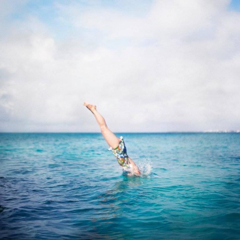Deep Bay, Self Portrait, North Shore, Bermuda - Photograph by Cig Harvey