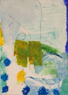 Expressionnisme abstrait, acrylique sur papier, encadré, signé, 2010-