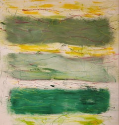 Abstract Expressionist Acrylic on Canvas, Signed, 97 x 105 cm Artwork