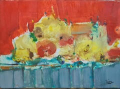 Still Life With Fruit, Ces Fruits de l'Auberge, Oil on Canvas, Circle of Chagall