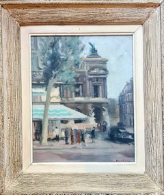 Palais Garnier, Paris, Impressionist Oil on Canvas, Framed 57 x 49.5 CM