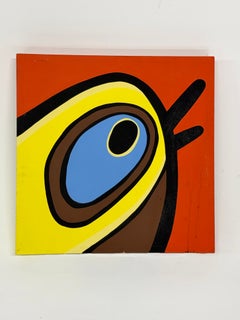 Yellow Head, Colorful Avian Painting, 24 x 24