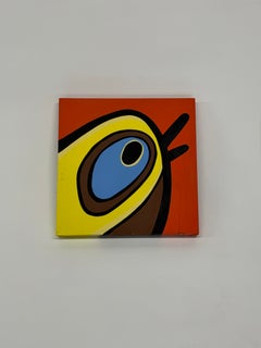 Yellow Head, Colorful Avian Painting, 24 x 24