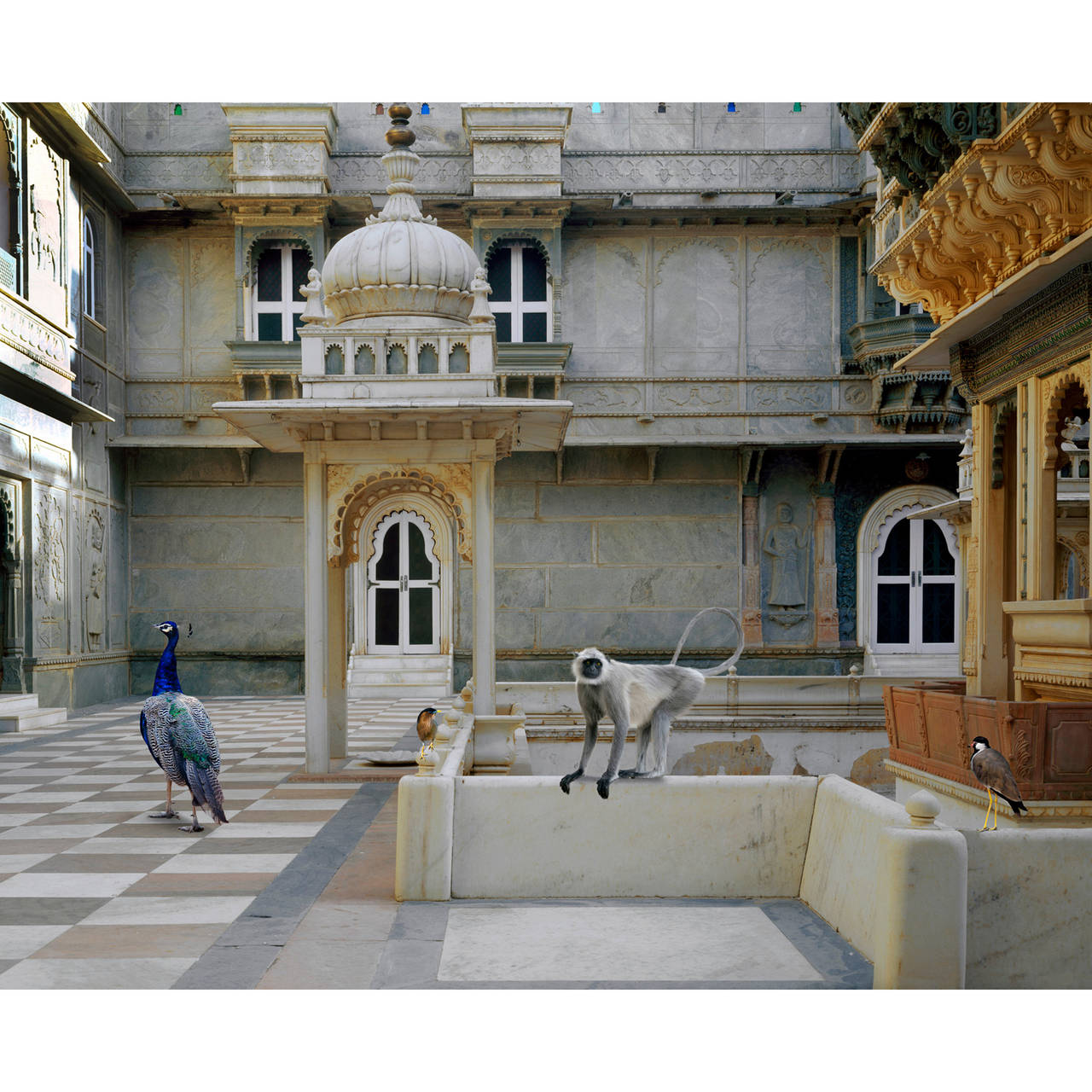 Karen Knorr Color Photograph - The Courtyard Conference, Dungarpur Palace