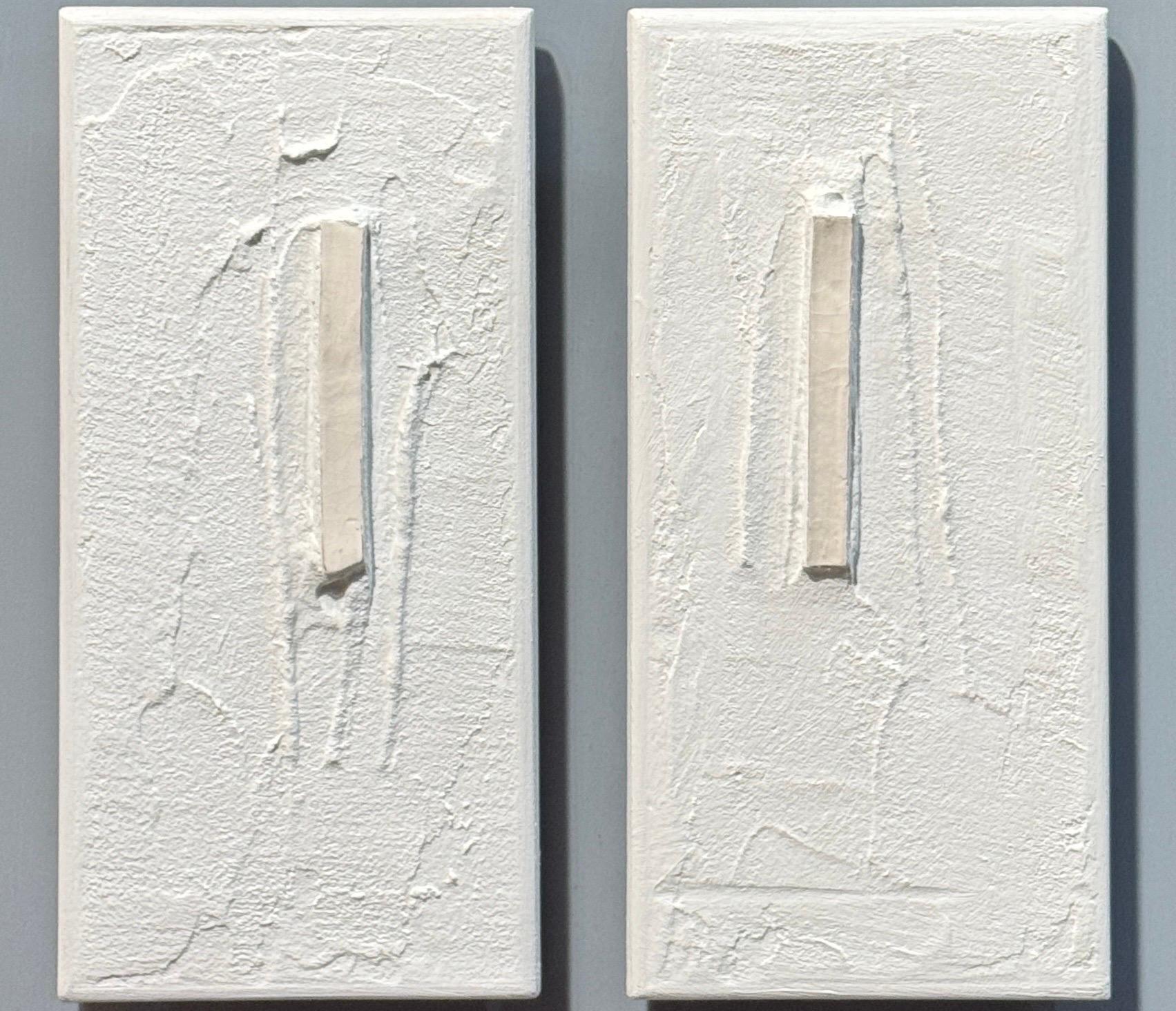 Double mosaic by Gilbert Pauli - Mixed media 47x47 cm For Sale 1