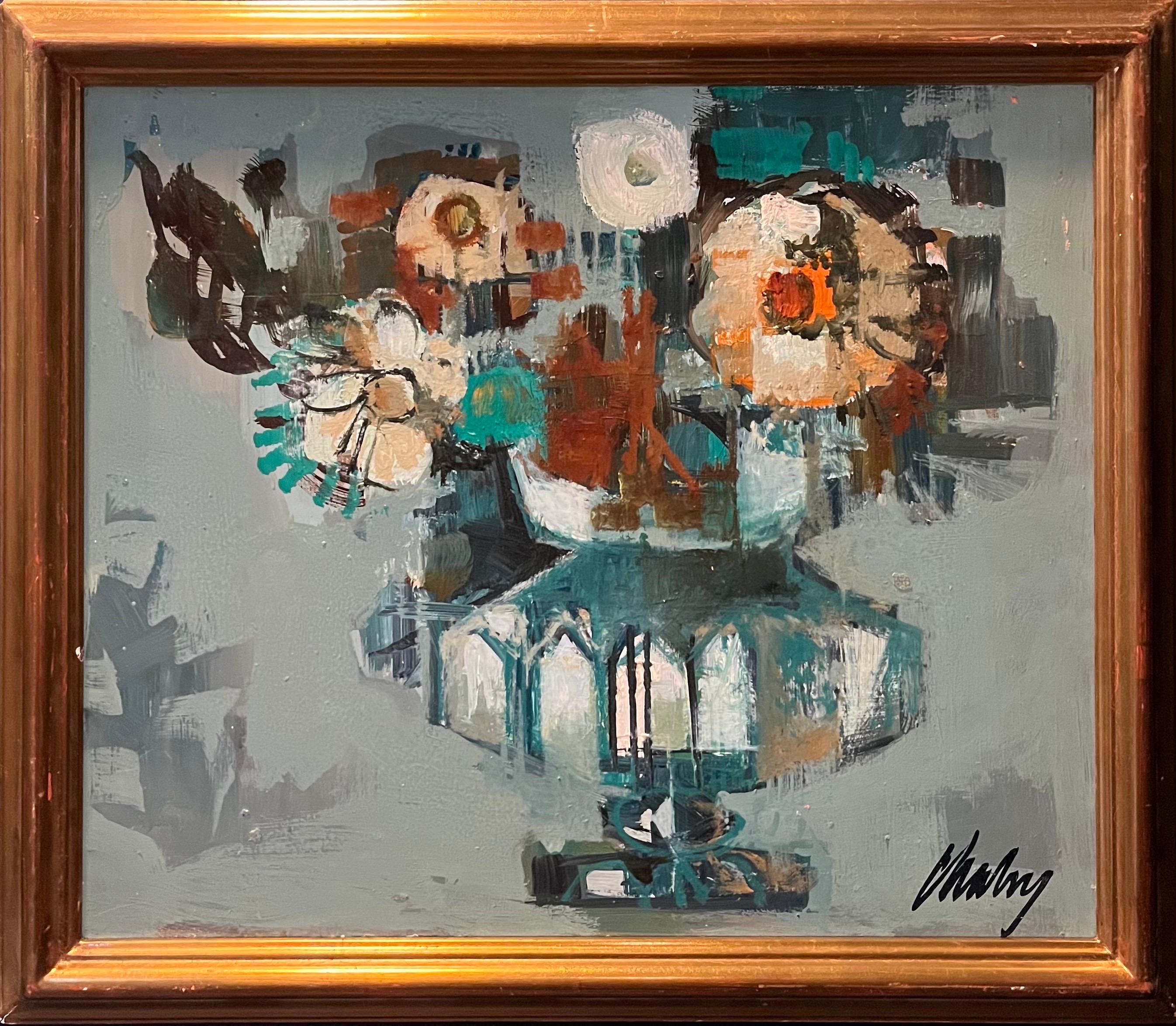 Stilleben von Frank Chabry - Öl auf Karton im Angebot 8