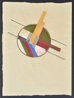 Abstrakte Komposition von Gustav Klutsis. Collage auf Papier. 28 × 21 cm