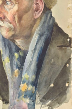 Portrait. 1956, paper, watercolor, 56x38 cm.