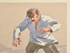 Fight. Paper, watercolor, 25.5x18.5 cm.